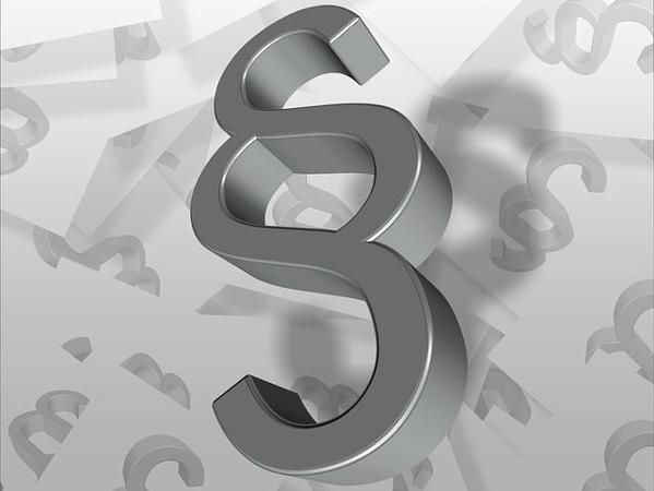 Pragraphenzeichen grau