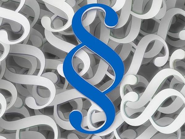 Paragraphenzeichen Blau